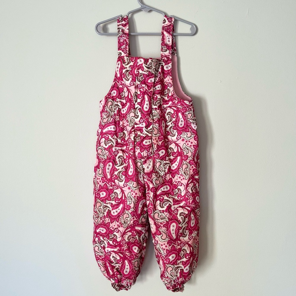 Kiks Paisley Snow Bib Overalls- Size 24 months